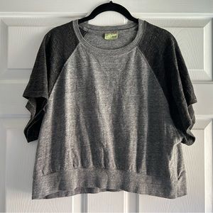 Short sleeve raglan knit top
